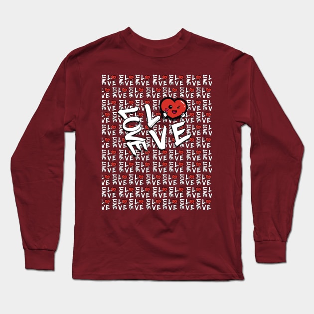Cute Heart love Long Sleeve T-Shirt by Richardramirez82